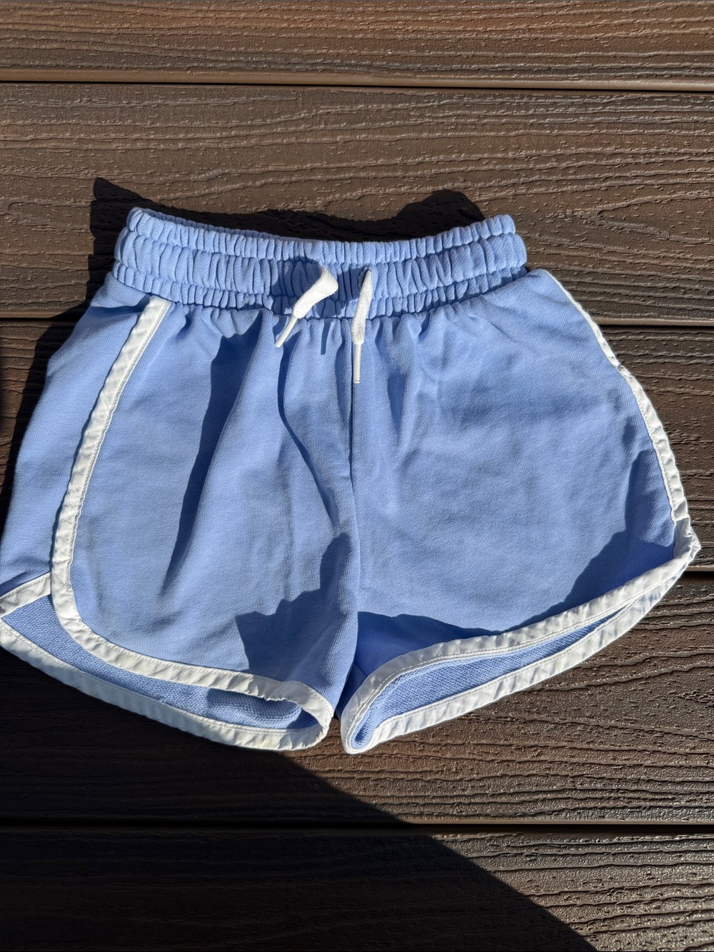 GAP Light Blue Girls' Athletic Shorts with White Trim